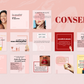 Pack social media maquillage – templates pour marques cosmétiques