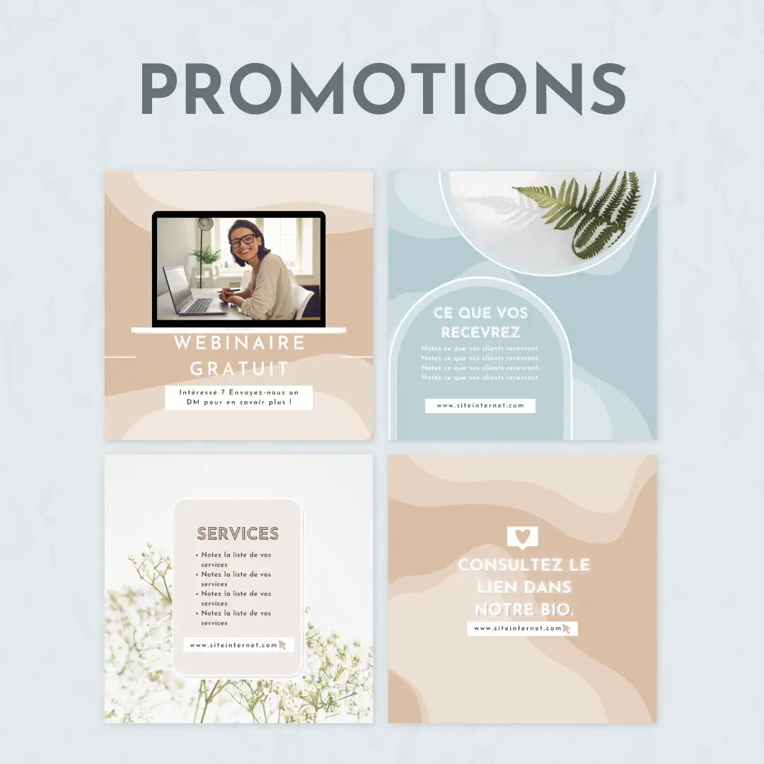 Canva templates coach santé – contenu prêt à publier et modifiable