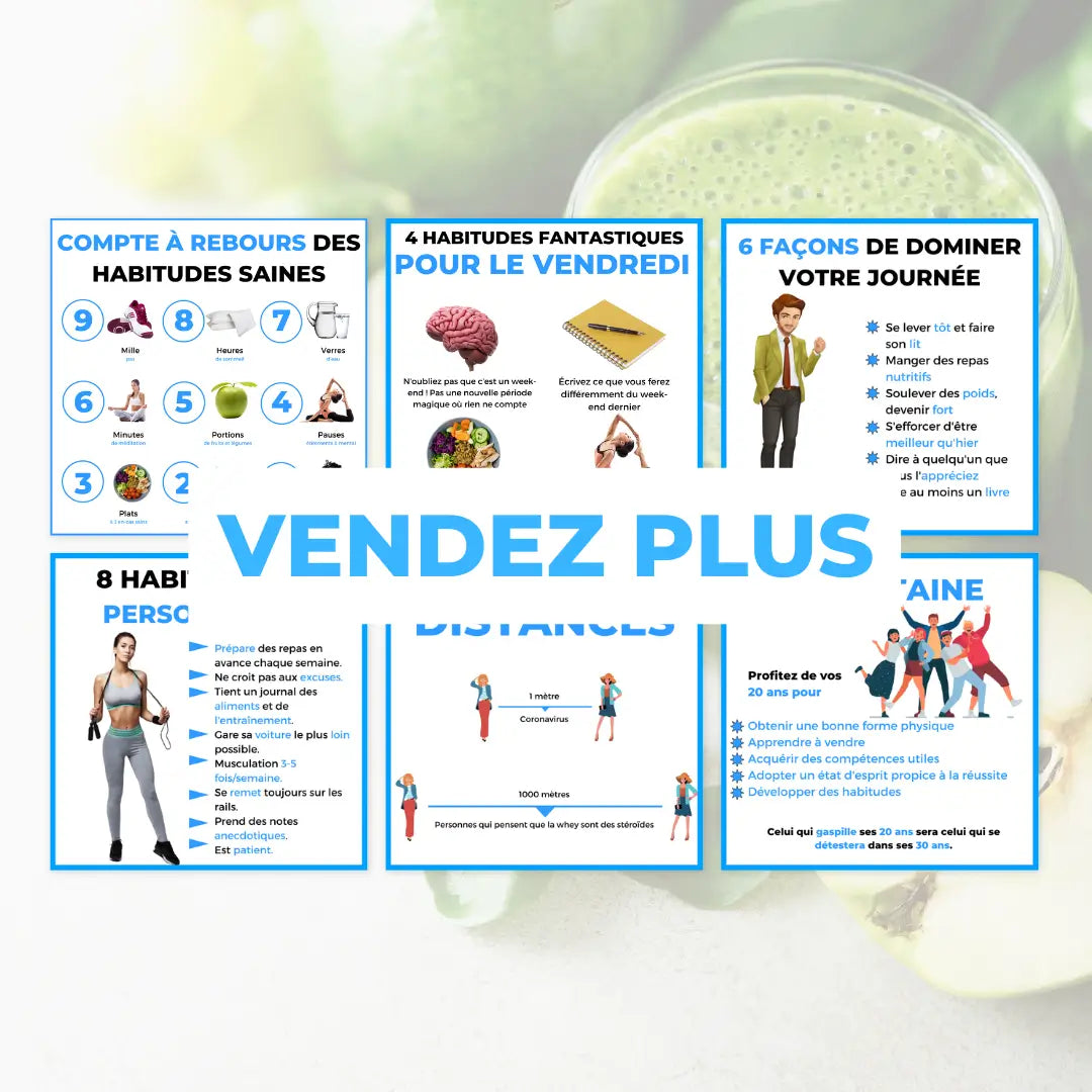 Visuels bien-être et santé – conseils sur routines, sommeil et respiration