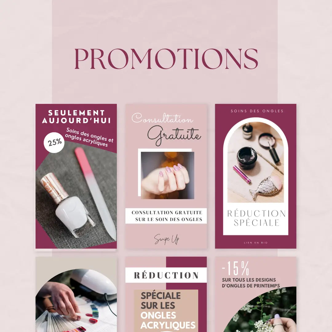 Publication ongles en français – contenu digital pour feed cohérent