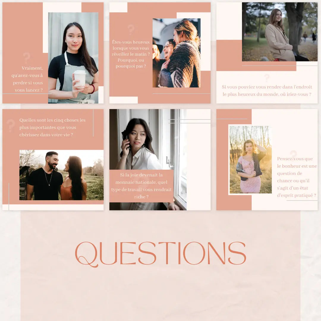 Canva templates gratitude – contenu positif et harmonieux à personnaliser