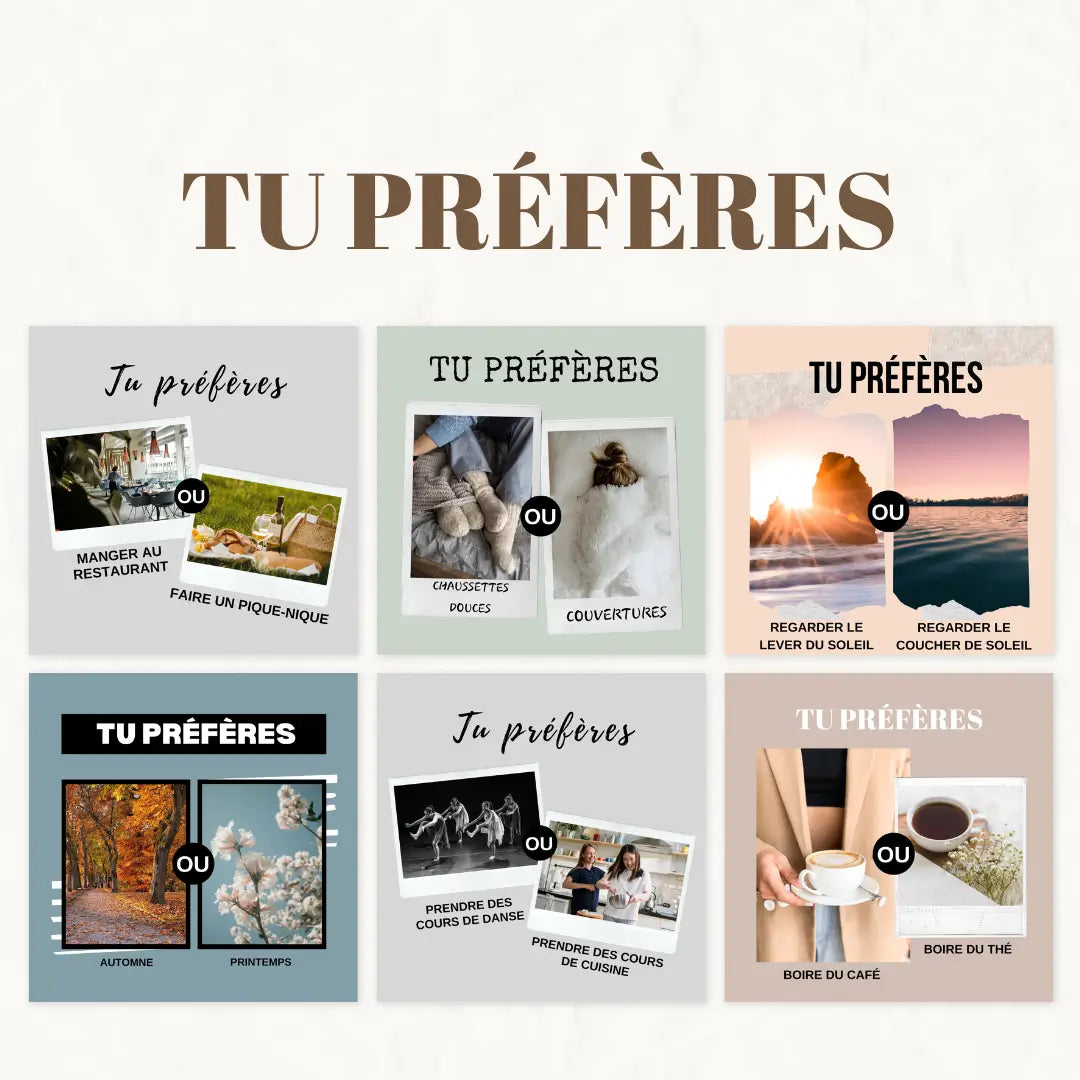Publication francophone style de vie – pack Canva 1080x1080 modifiable