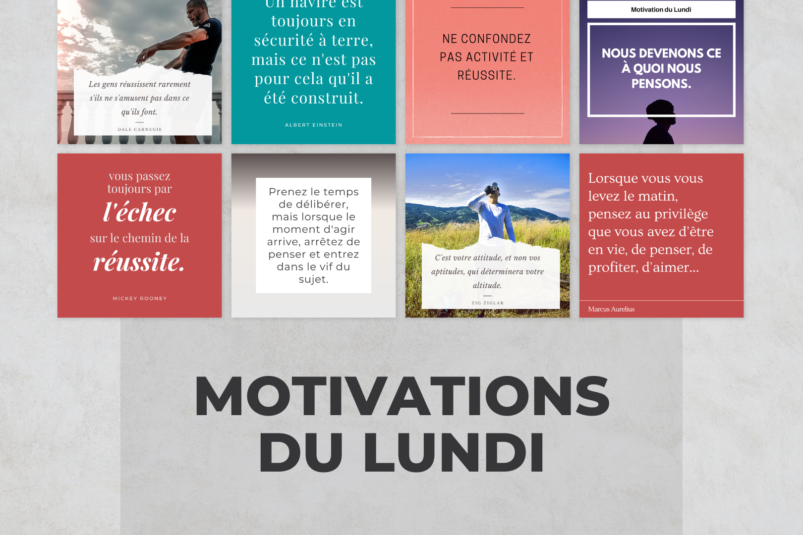 Publication francophone motivation – pack prêt à l’emploi dans Canva