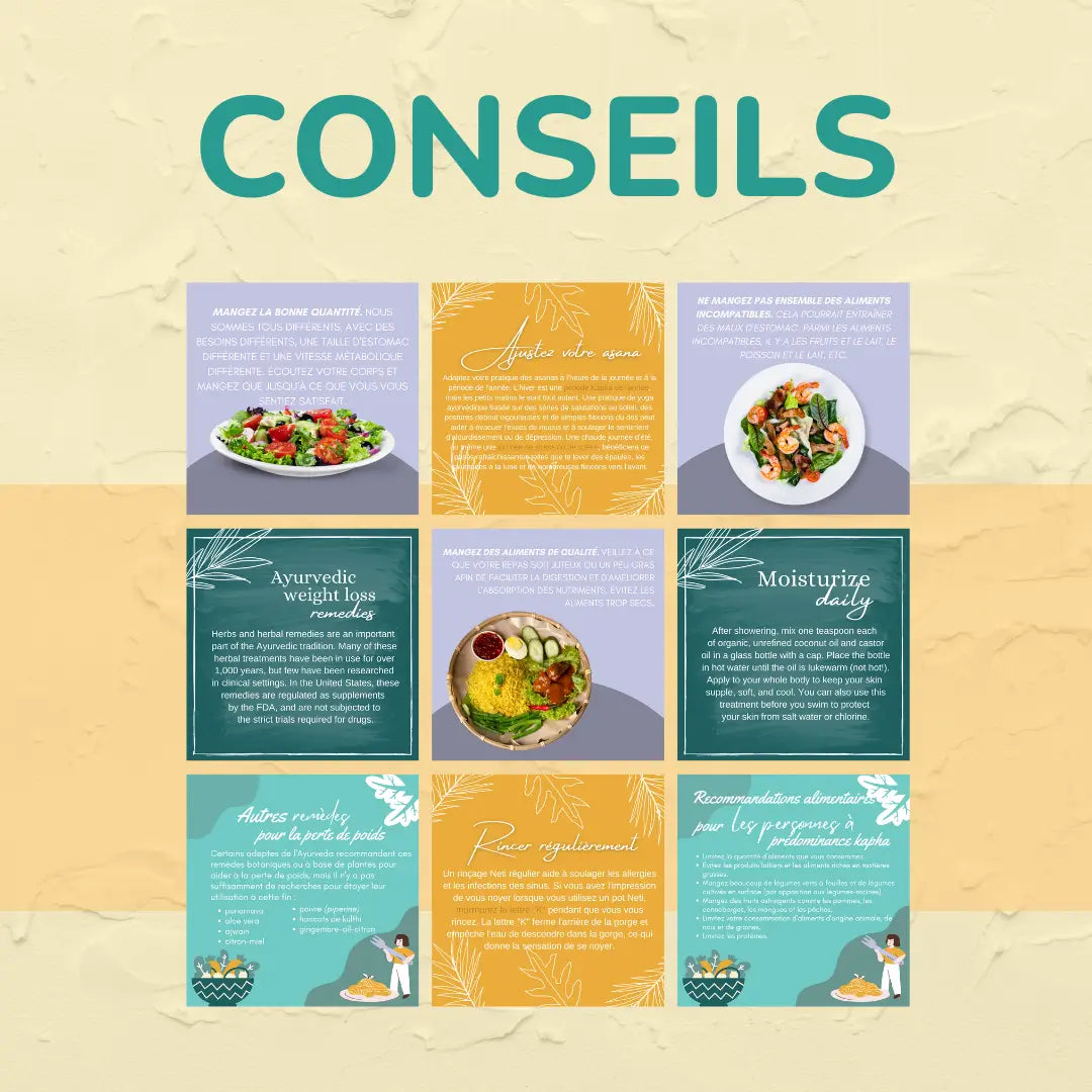 Visuels Canva bien-être naturel – diffusion de sagesse ayurvédique