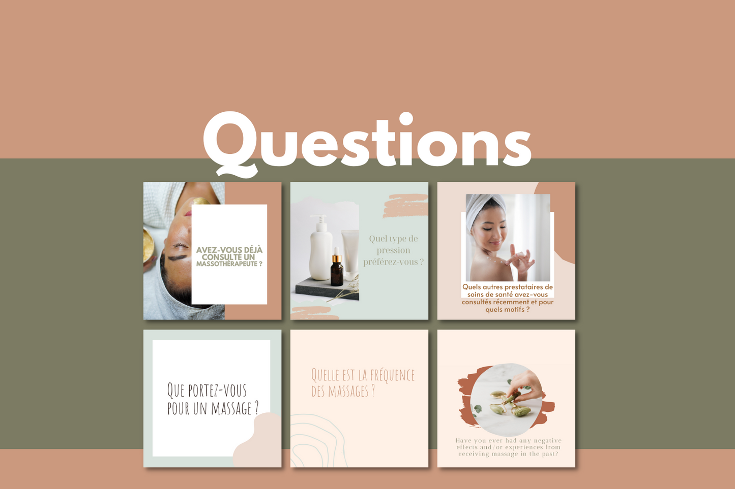 Pack marketing massage – contenu francophone prêt à publier