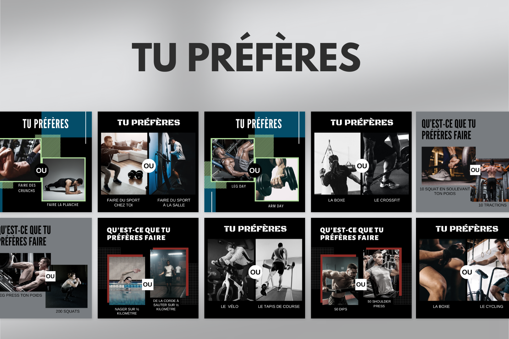 Canva templates pour coachs masculins – visuels sombres et professionnels