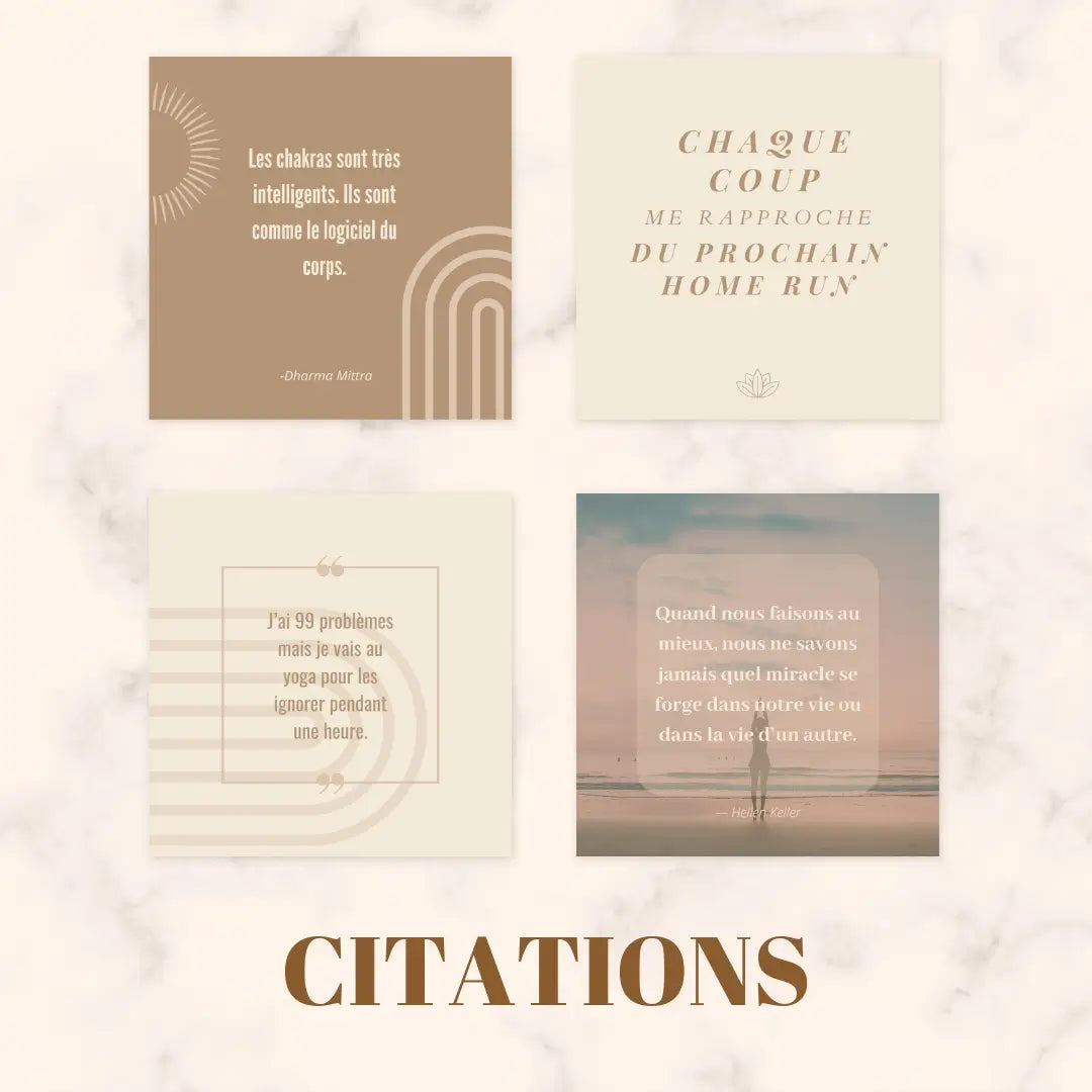 Templates Canva pour retraites et cours de yoga – visuels doux et inspirants