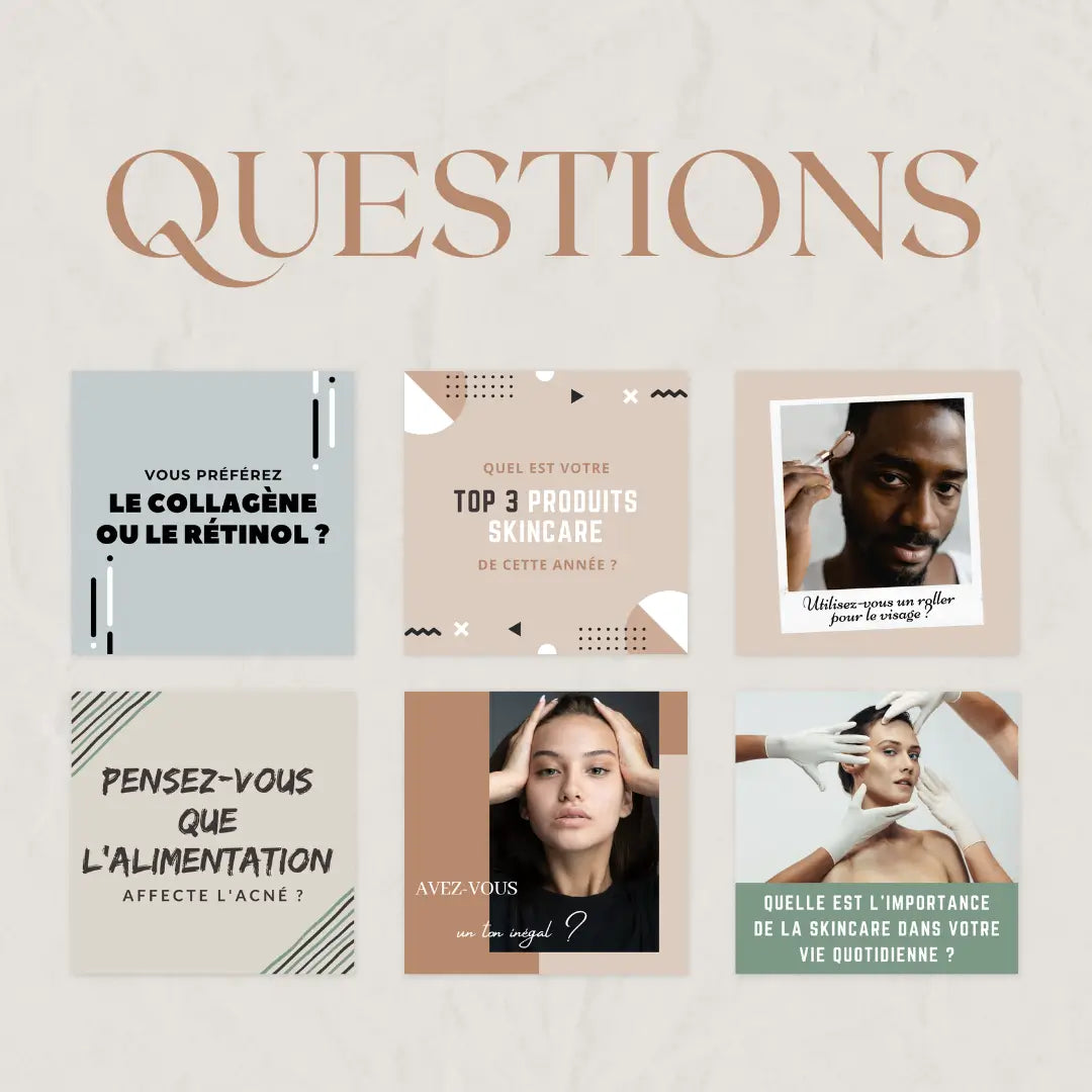 Canva templates francophones – visuels skincare prêts à l’emploi