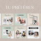 Canva templates francophones – publication beauté pour Facebook et Insta