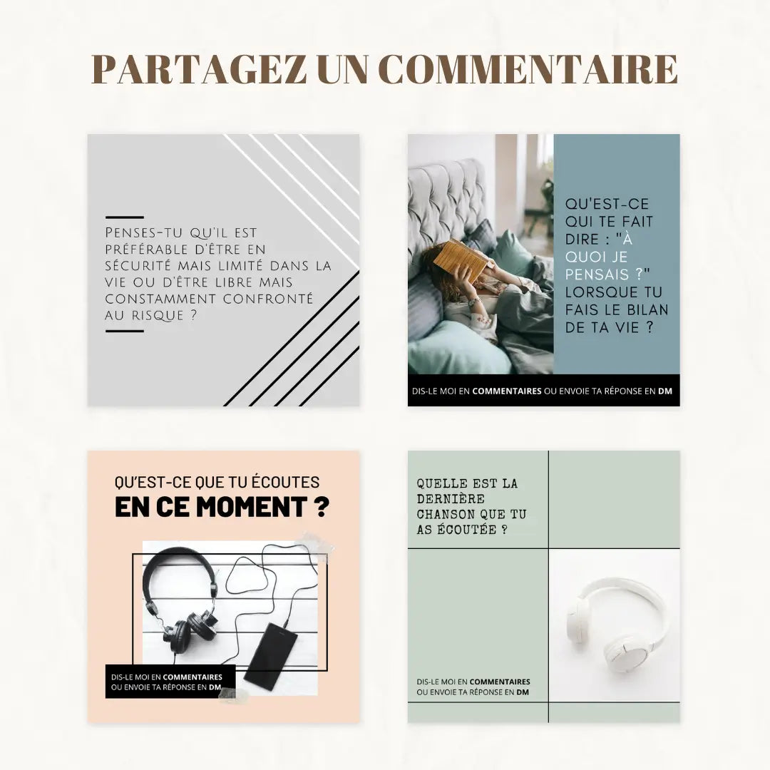 Visuels Canva pour marque personnelle – pack lifestyle professionnel
