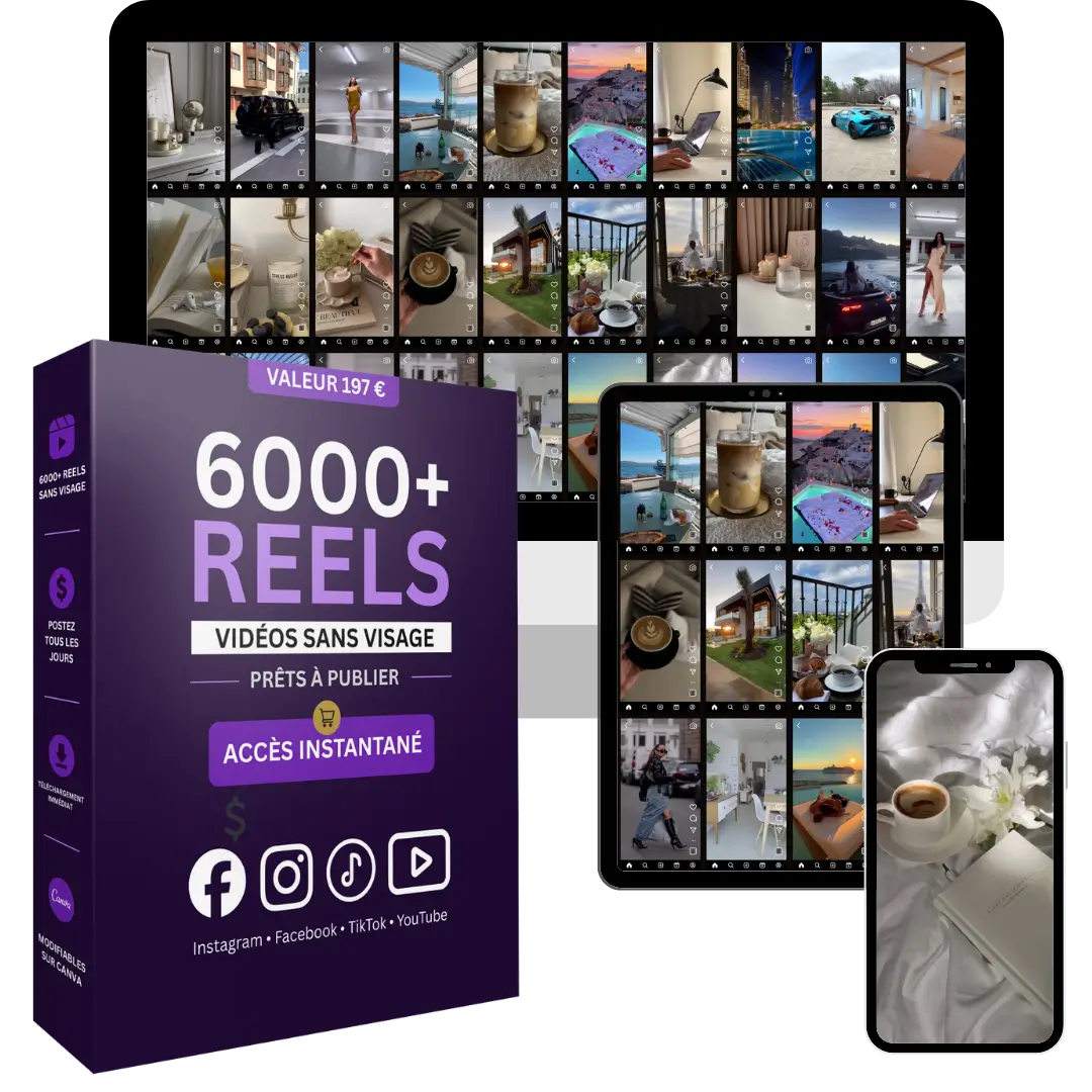 6000 reels sans visage pour les réseaux sociaux
