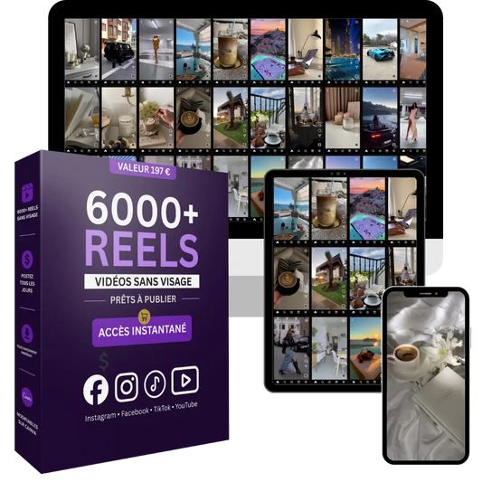 6000 reels sans visage pour les réseaux sociaux