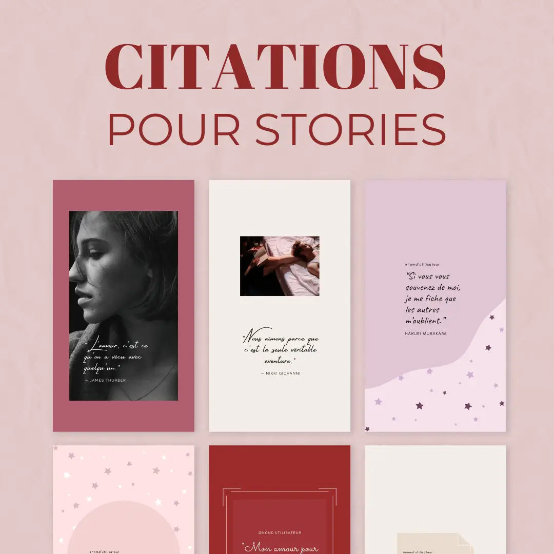 Citations pour stories - amour et relations