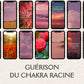 Pack vidéo dédié à la guérison du chakra racine. 120 vidéos faceless, textes inclus en français, pour renforcer ancrage, sécurité et confiance via les réseaux sociaux bien-être.