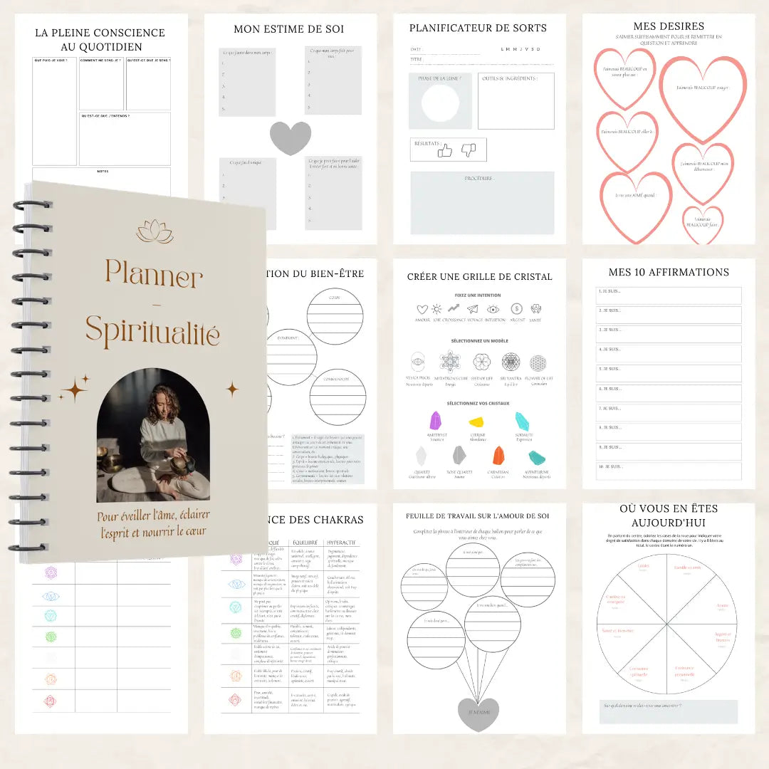 Planner spiritualité pour les profs de yoga