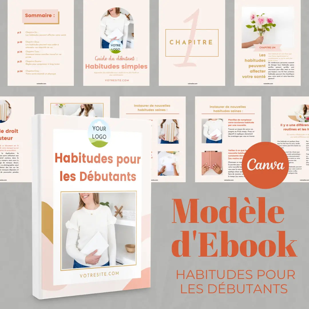 Modèle d’ebook en français – template Canva pour débutants