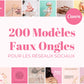 200 Modèles Faux Ongles pour les réseaux sociaux