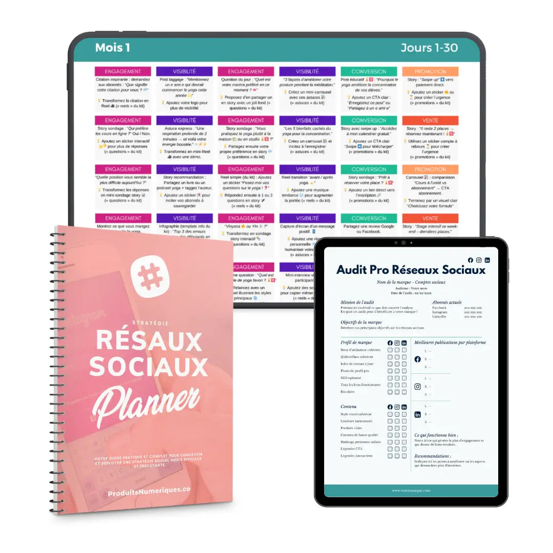 Calendrier Yoga 360 - kit pour les réseaux sociaux