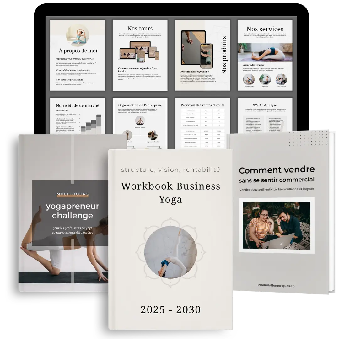 Workbook Business Yoga pour dévéloper votre activité de yoga ou méditation