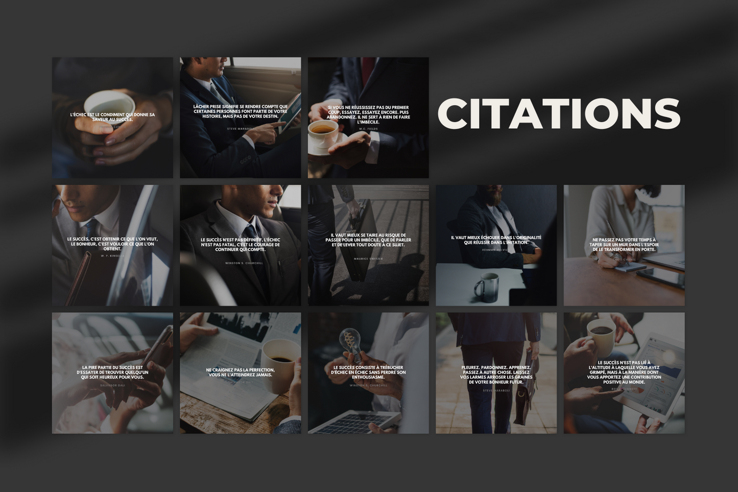 Contenu francophone professionnel – pack visuel pour entreprises
