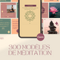 300 modèles de méditation en français – templates Canva pour réseaux sociaux