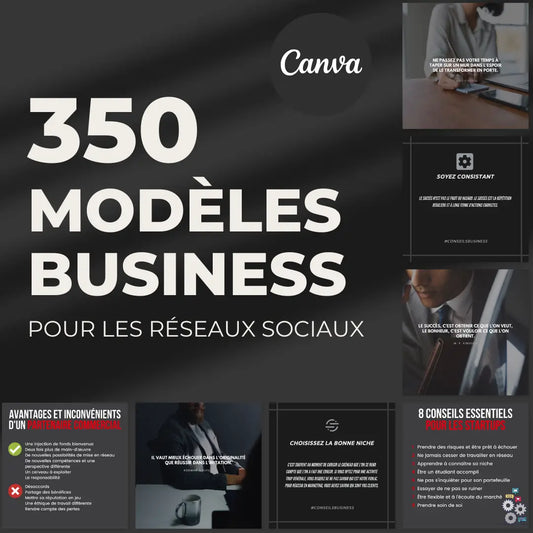 350 modèles business en français – templates Canva pour réseaux sociaux