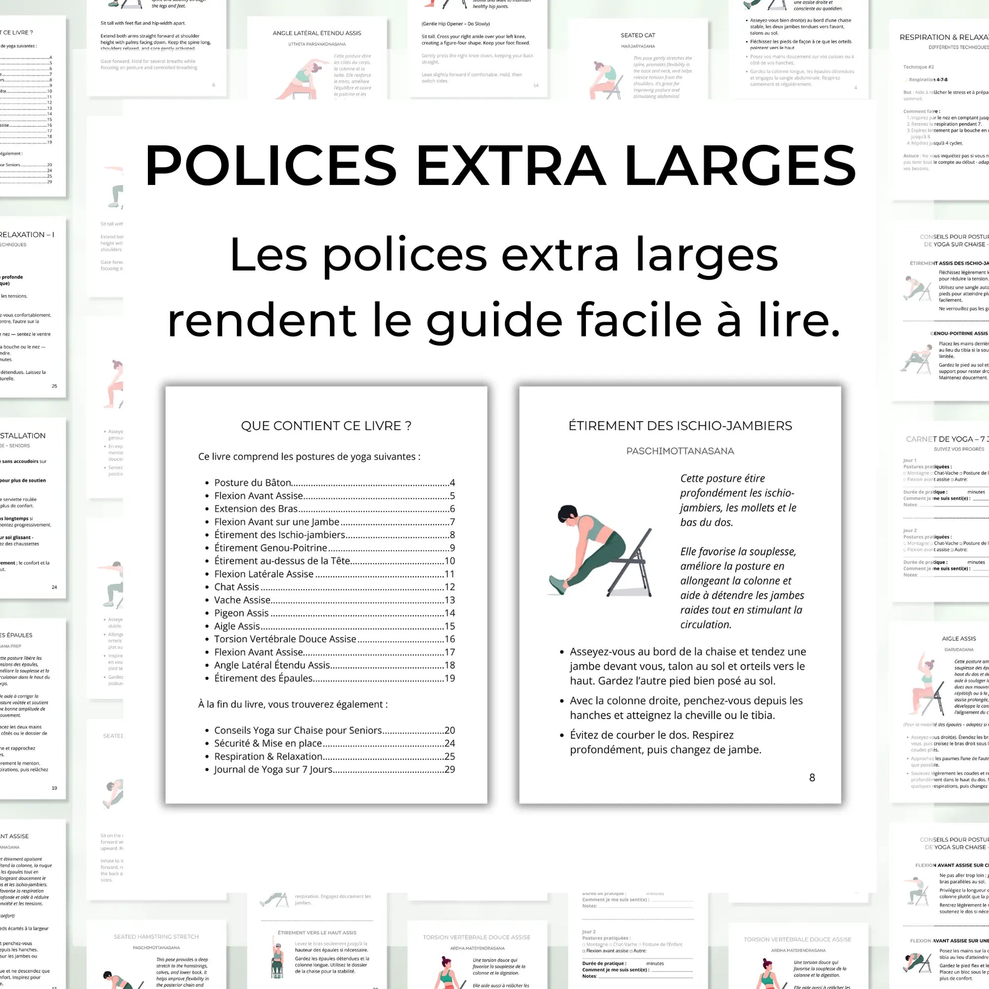 Programme yoga sur chaise 30 jours imprimable pour seniors