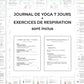 Guide PDF yoga sur chaise en français pour personnes âgées avec journal de yoga inclus