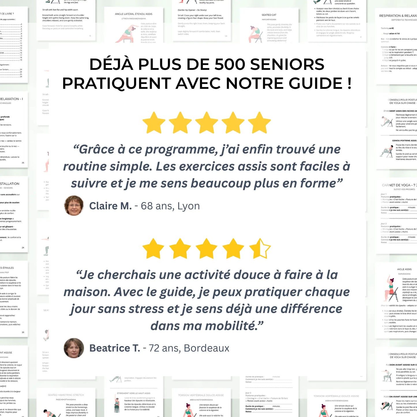 Avis de nos clients sur le guide yoga pour seniors (France)