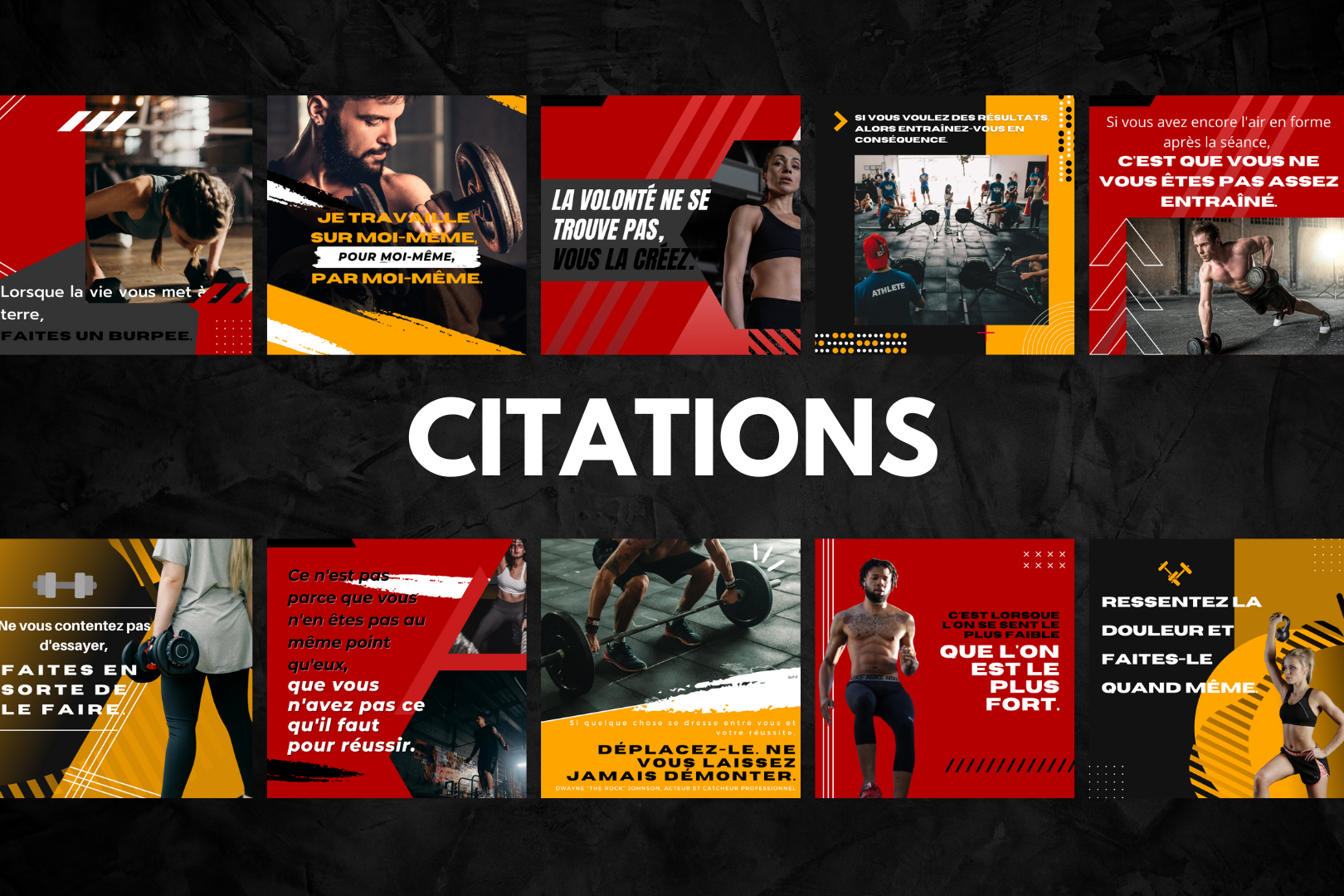 Templates Canva pour marketing gym – questions engageantes et visuels promotionnels