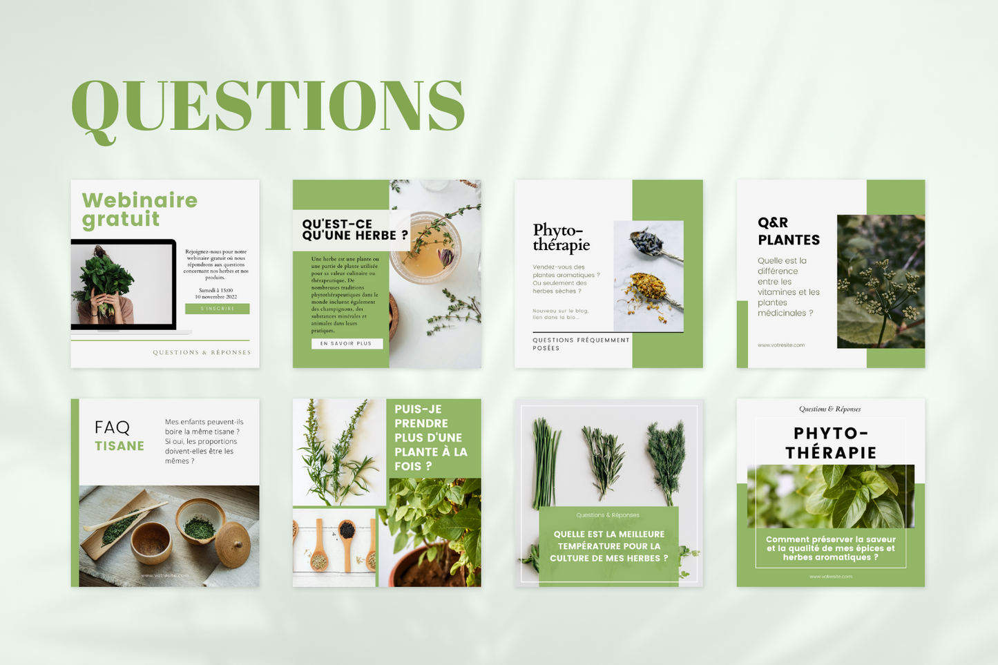 Visuels bien-être à base de plantes – publication pour thérapeutes et naturopathes