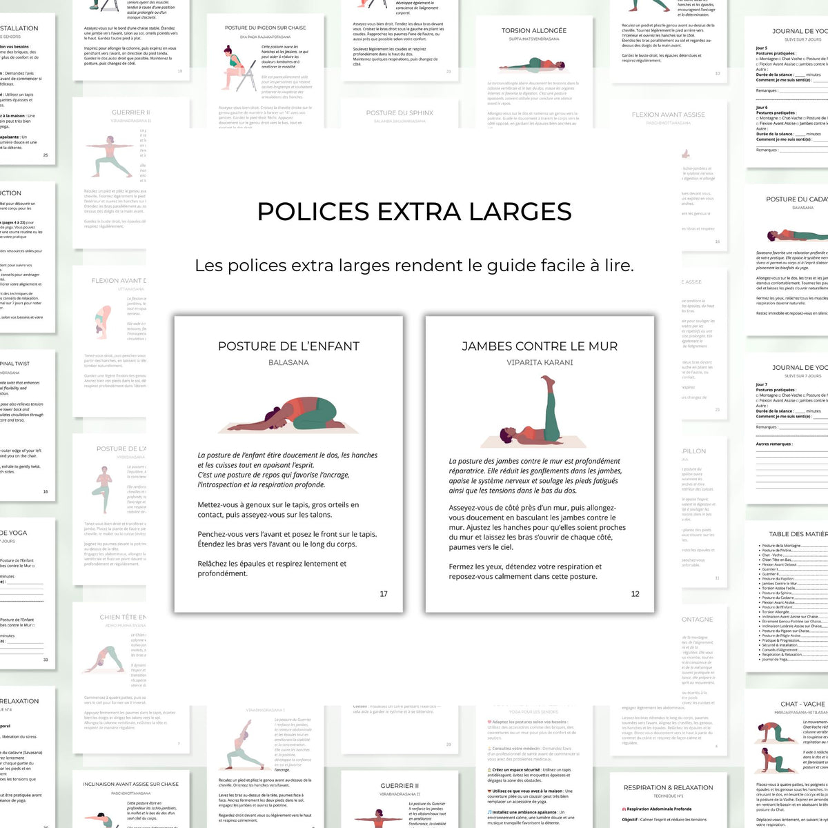 Guide de yoga pour seniors / personnes âgées (PDF) - Programme de 28 jours