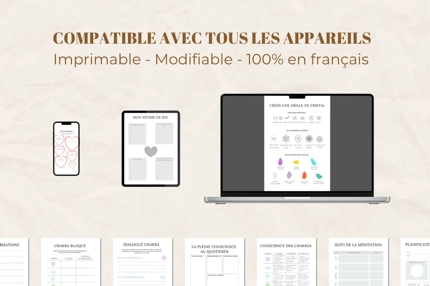 Journal de spiritualité - compatible avec les ordinateurs, tablets et télephones