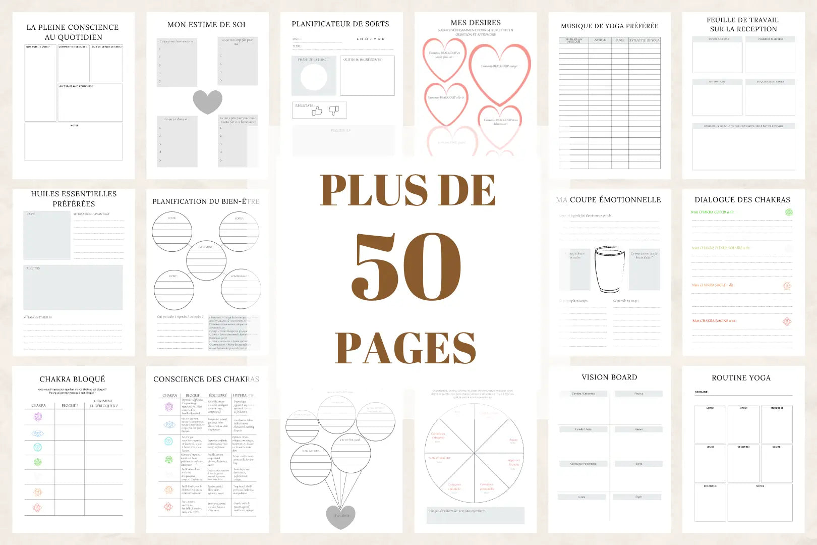 Plus de 50 pages en total