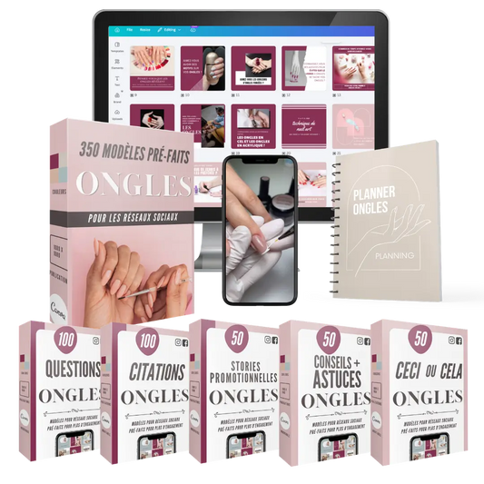 Kit Ongles Complet - Développez votre activité d'onglerie grâce à des contenus prêts à publier !