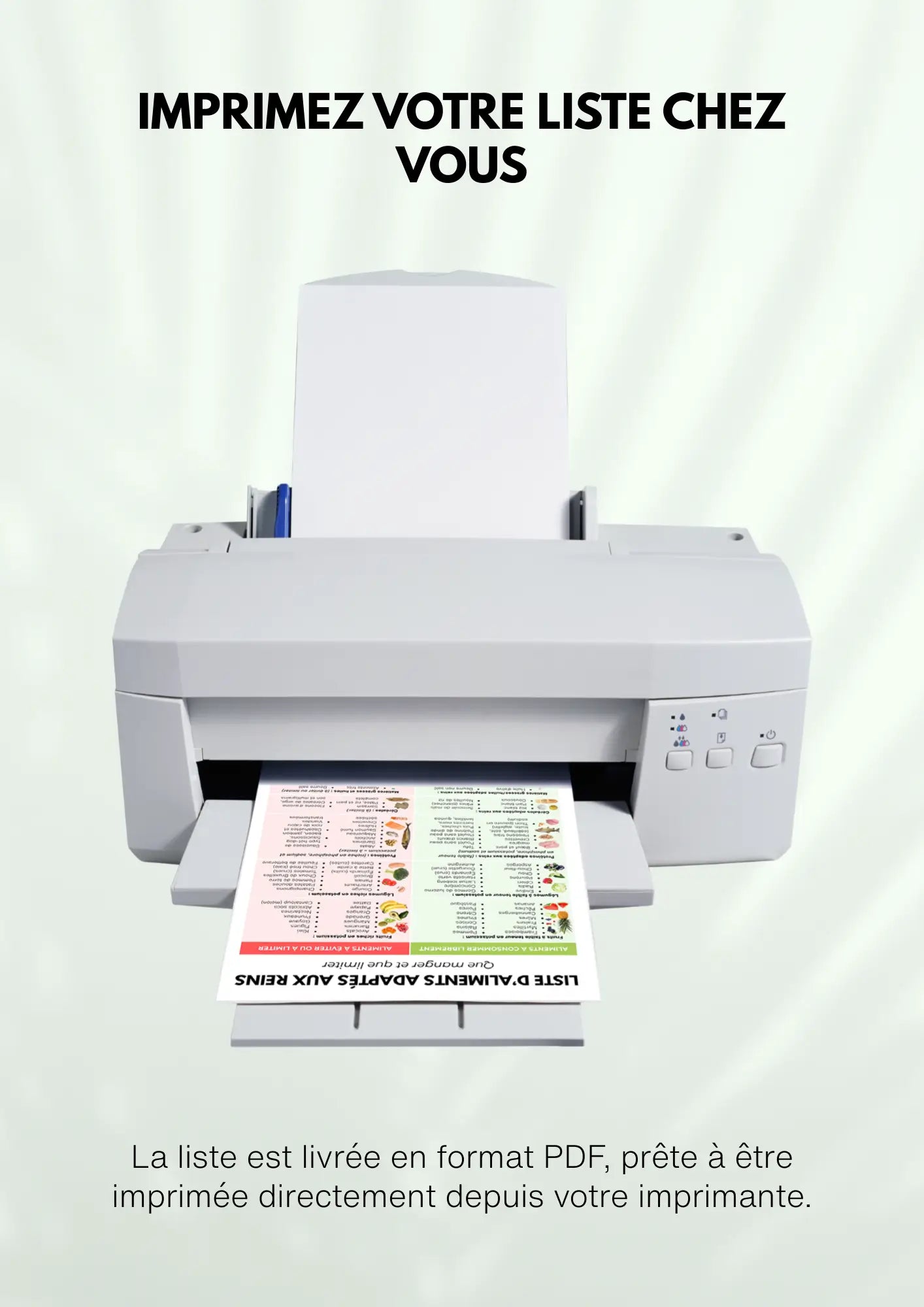 Guide imprimable des aliments bons et mauvais pour les reins