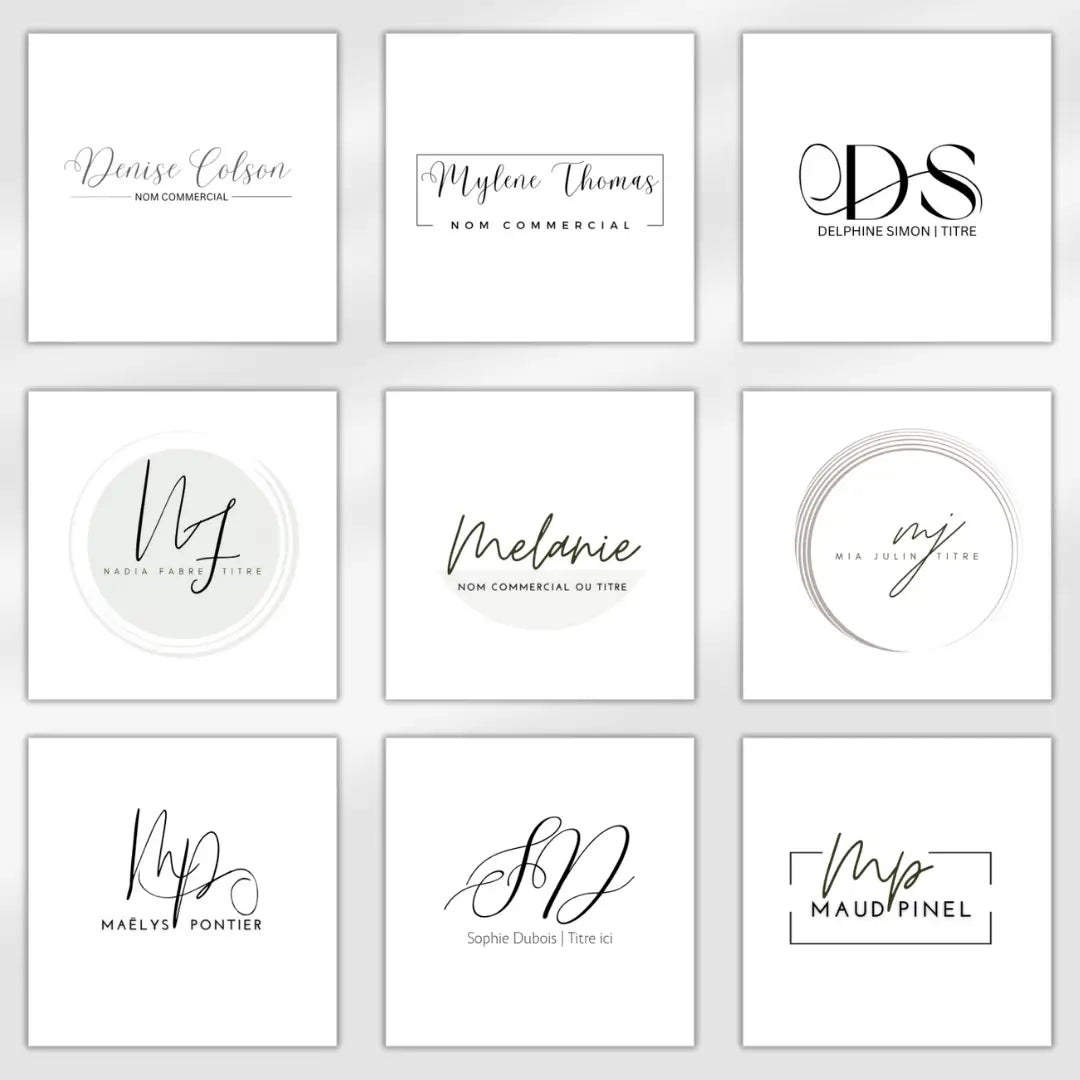 Ensemble de logos esthétiques pour institut de beauté – templates Canva