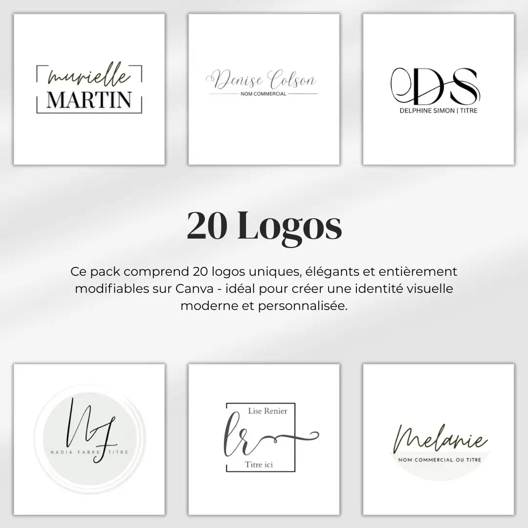 Logo initiales pour institut de beauté – design élégant modifiable sur Canva