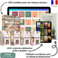 Pack complet de contenu méditation comprenant des modèles Canva, des reels prêts à publier, un eBook Yoga & Méditation et des ressources pour les réseaux sociaux