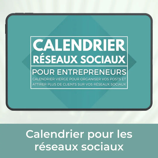 Calendrier vierge 2025 pour planifier les publications sur les réseaux sociaux