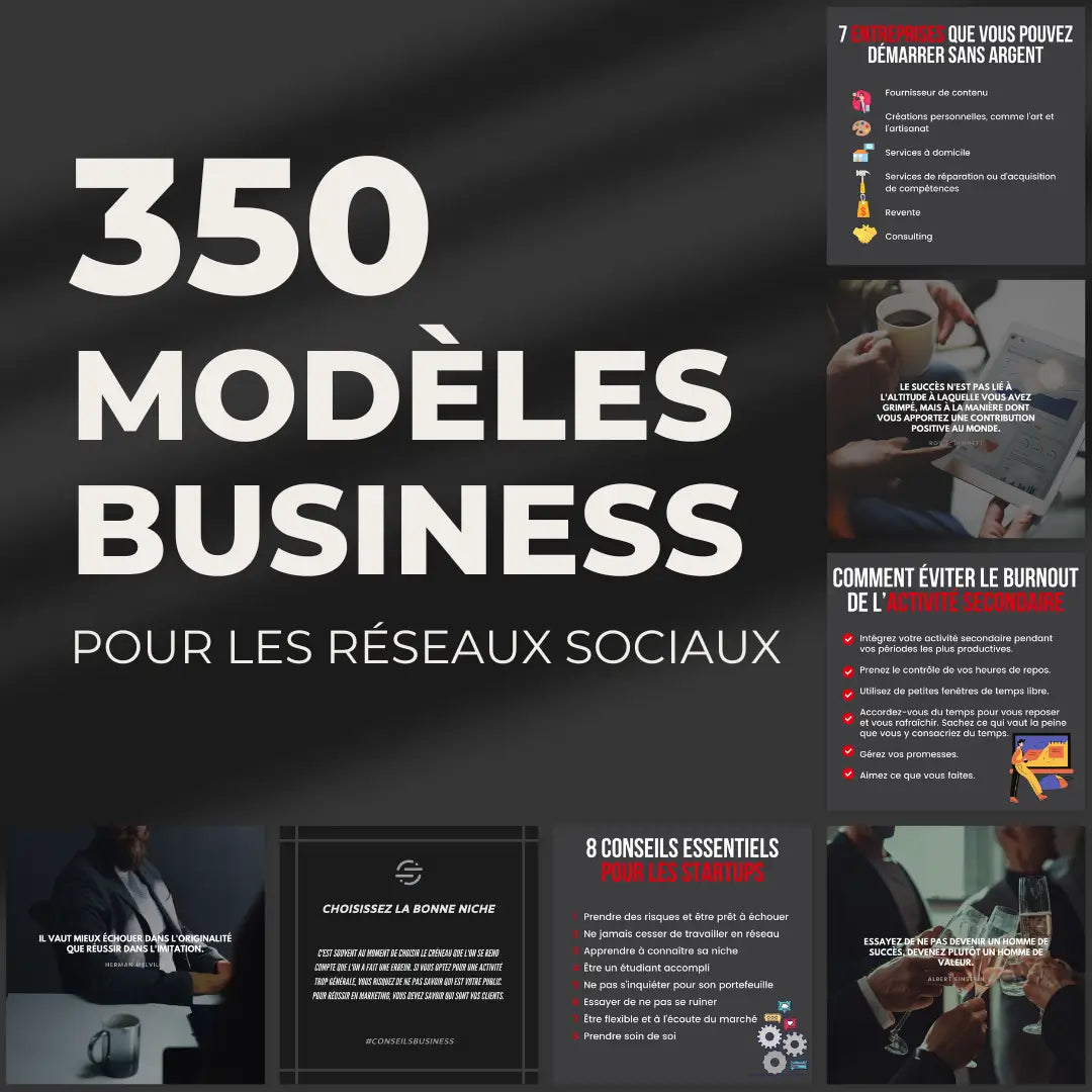 350 Templates Business pour les Réseaux Sociaux (Canva)