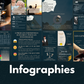 Visuels finance et argent – infographies, citations et storytelling business