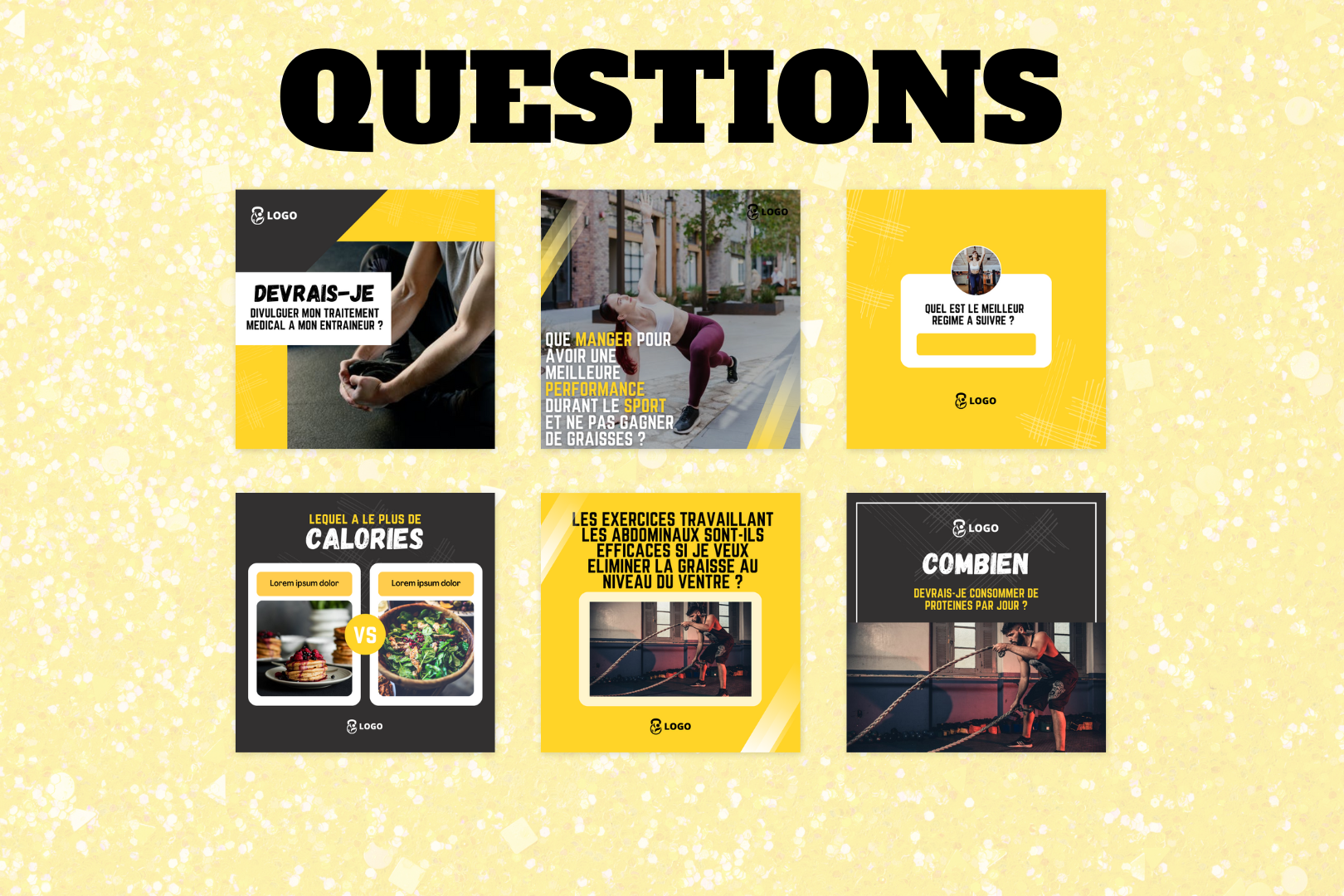 Canva templates pour personal trainers – contenu modifiable prêt à publier