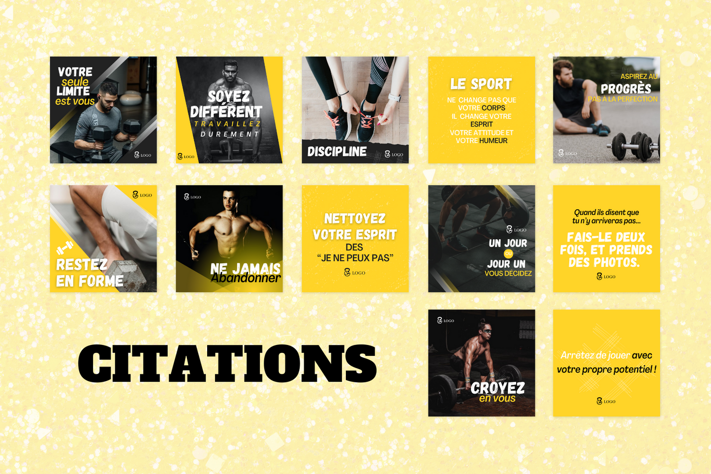 Publication fitness francophone – pack visuel pour entraîneurs et influenceurs