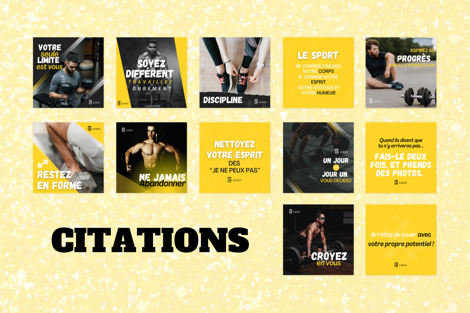Publication fitness francophone – pack visuel pour entraîneurs et influenceurs