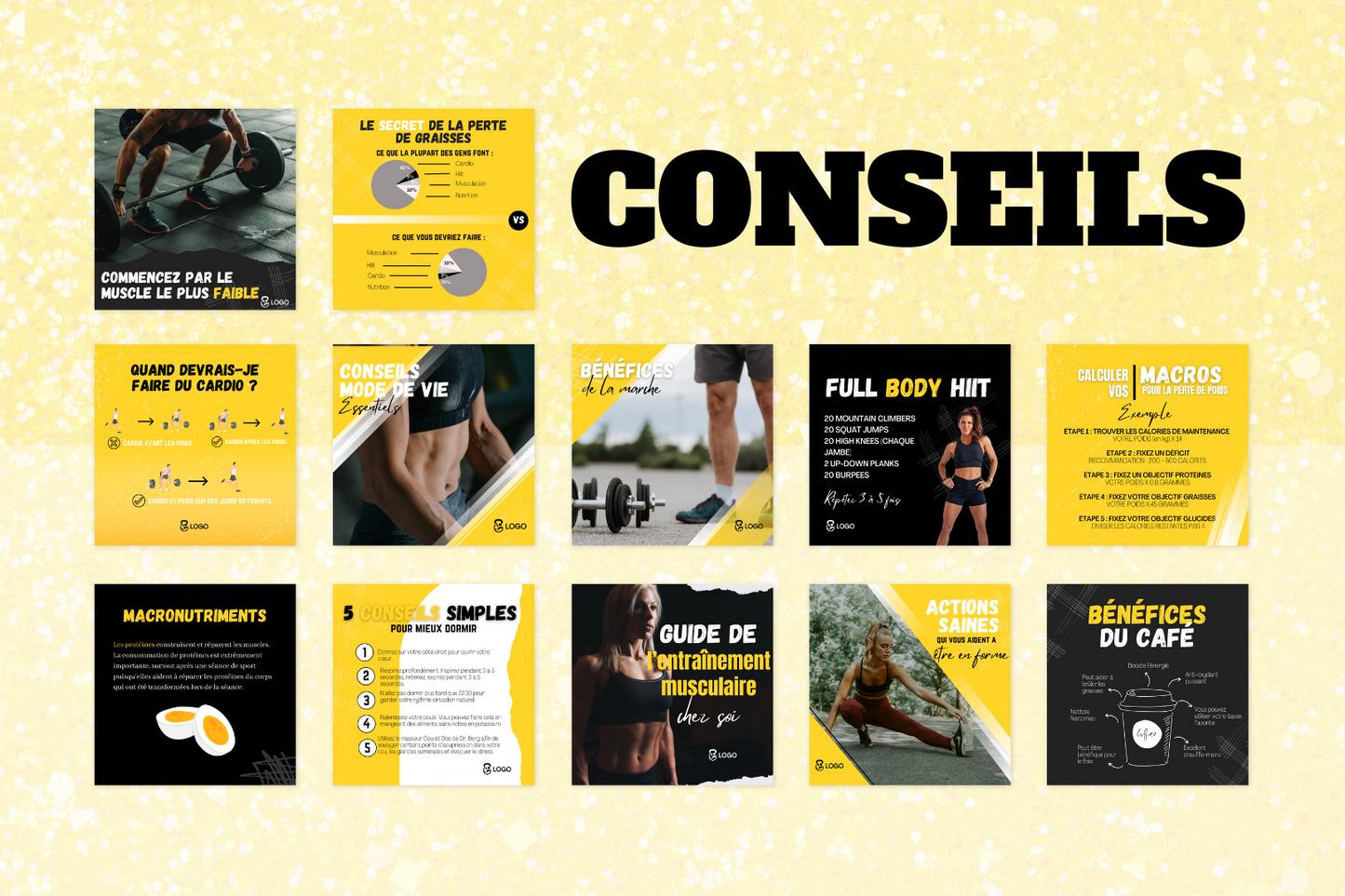 Templates Canva coach personnel – contenu motivant et engageant