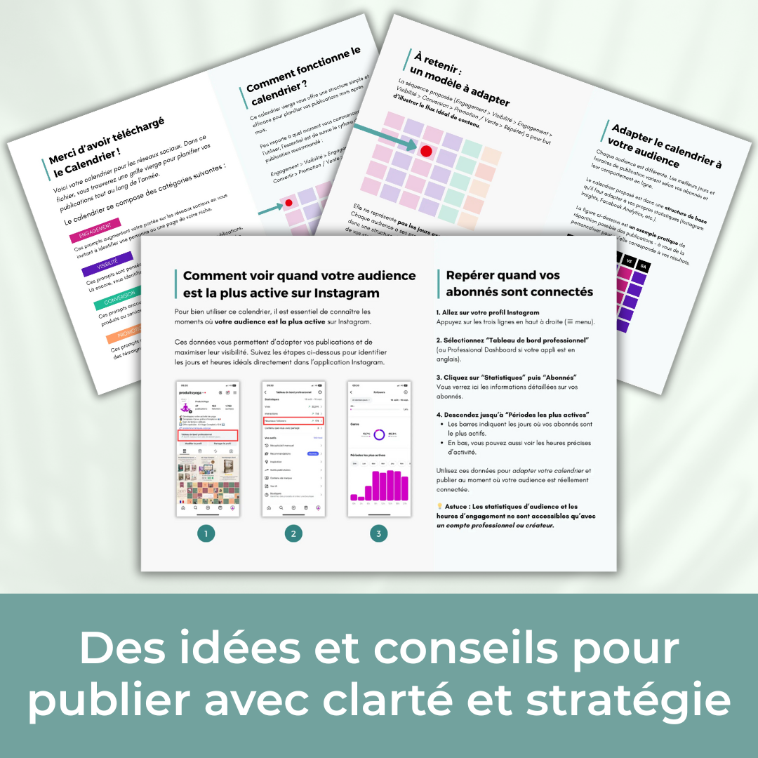Planning annuel vide pour la gestion de vos réseaux sociaux