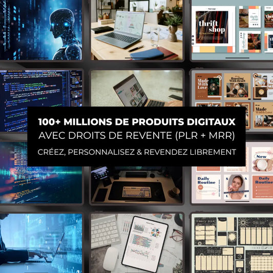 Bundle montage vidéo avec assets Adobe Premiere After Effects et ressources digitales PLR MRR