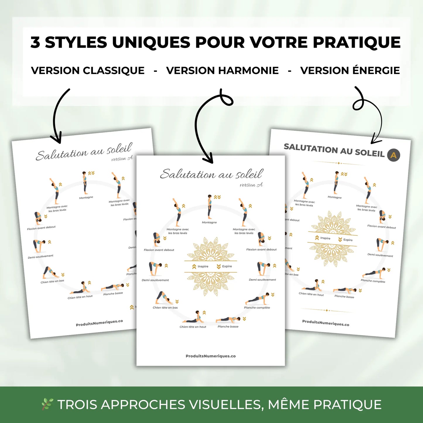 3 versions differentes pour votre studio yoga