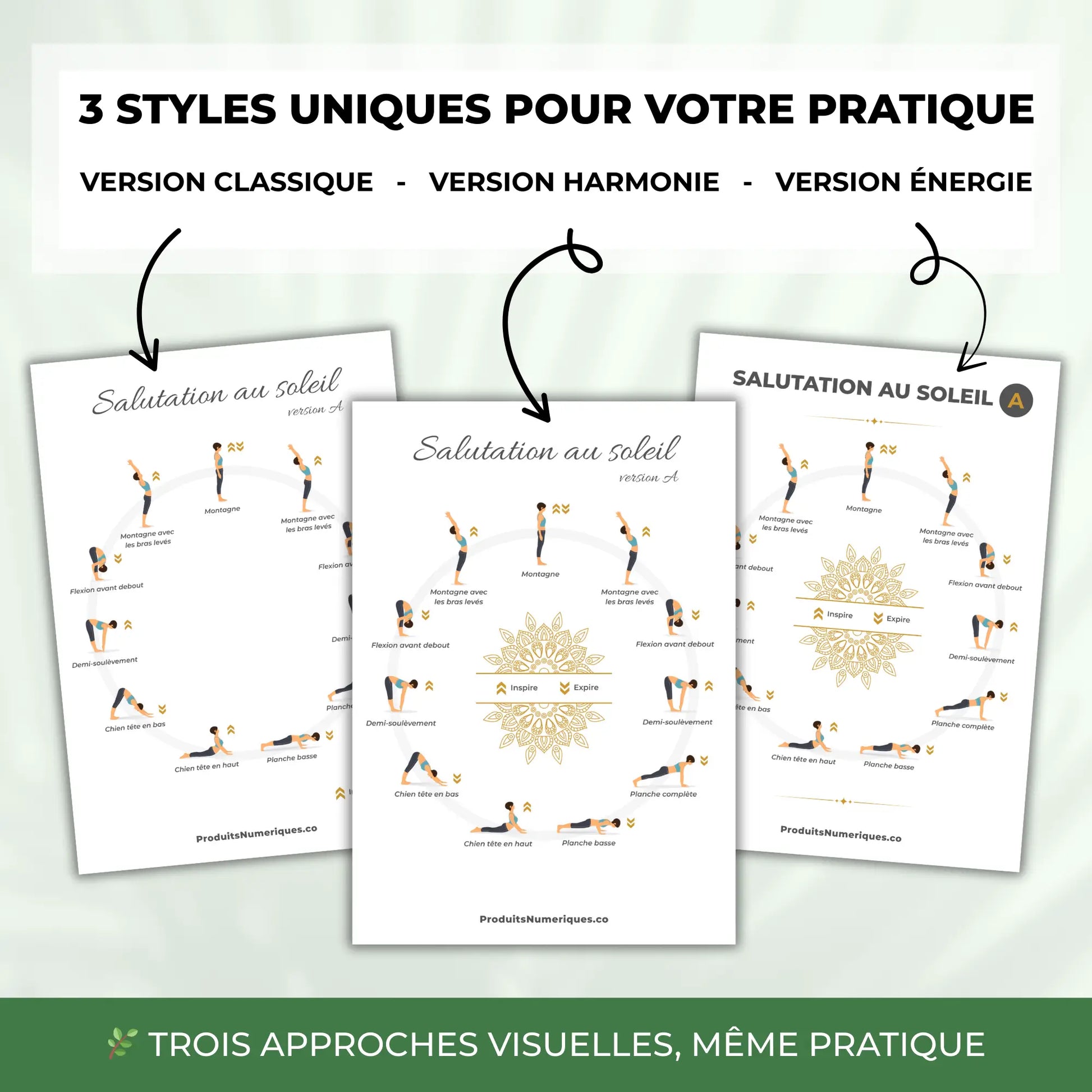 3 versions differentes pour votre studio yoga